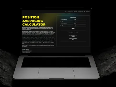 Averaging calculator tool on the TraderTalents website