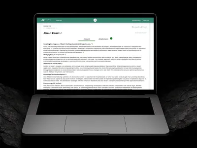 Lesson content on the eStudy website