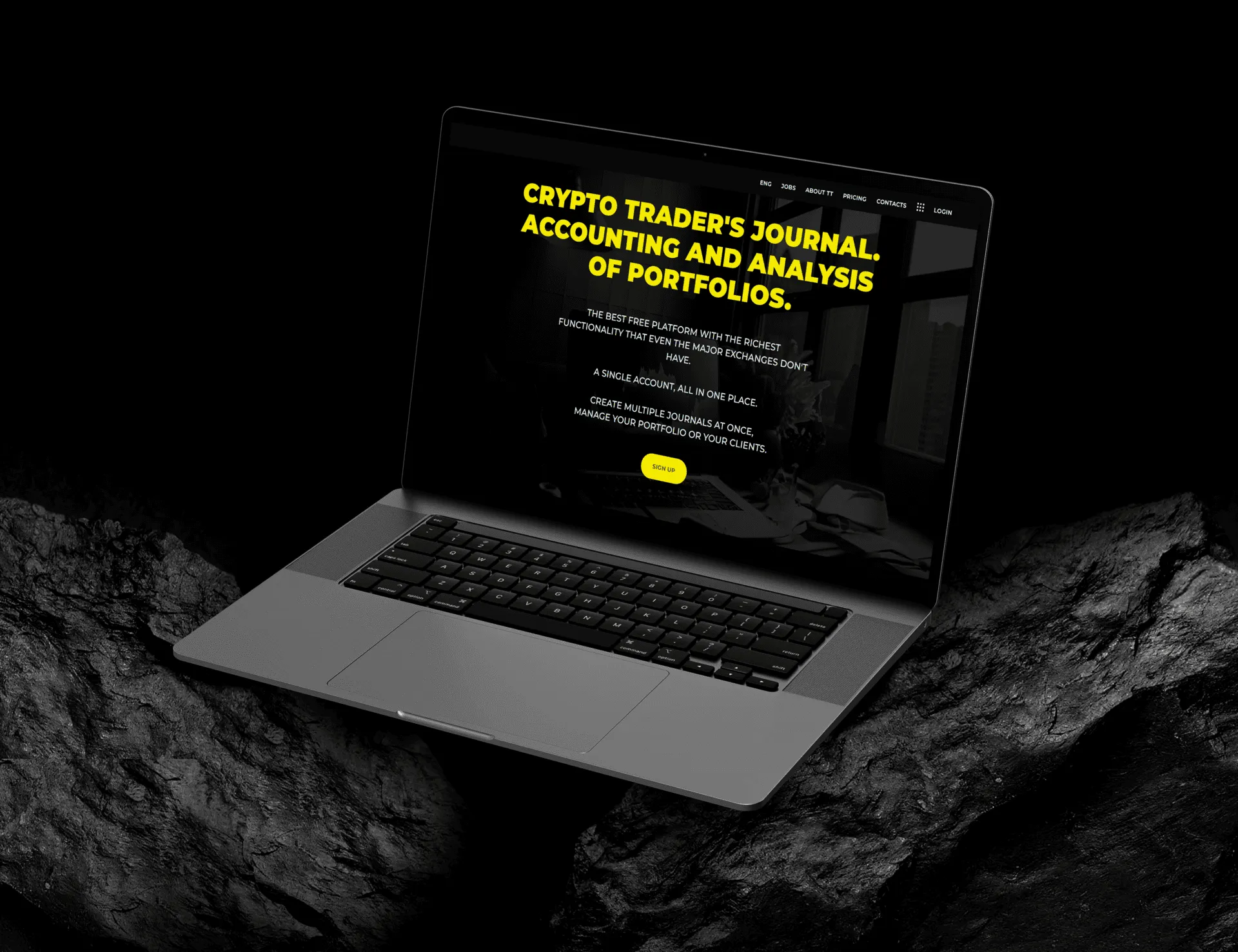 TraderTalents dashboard with portfolio performance, trading analytics, and market data