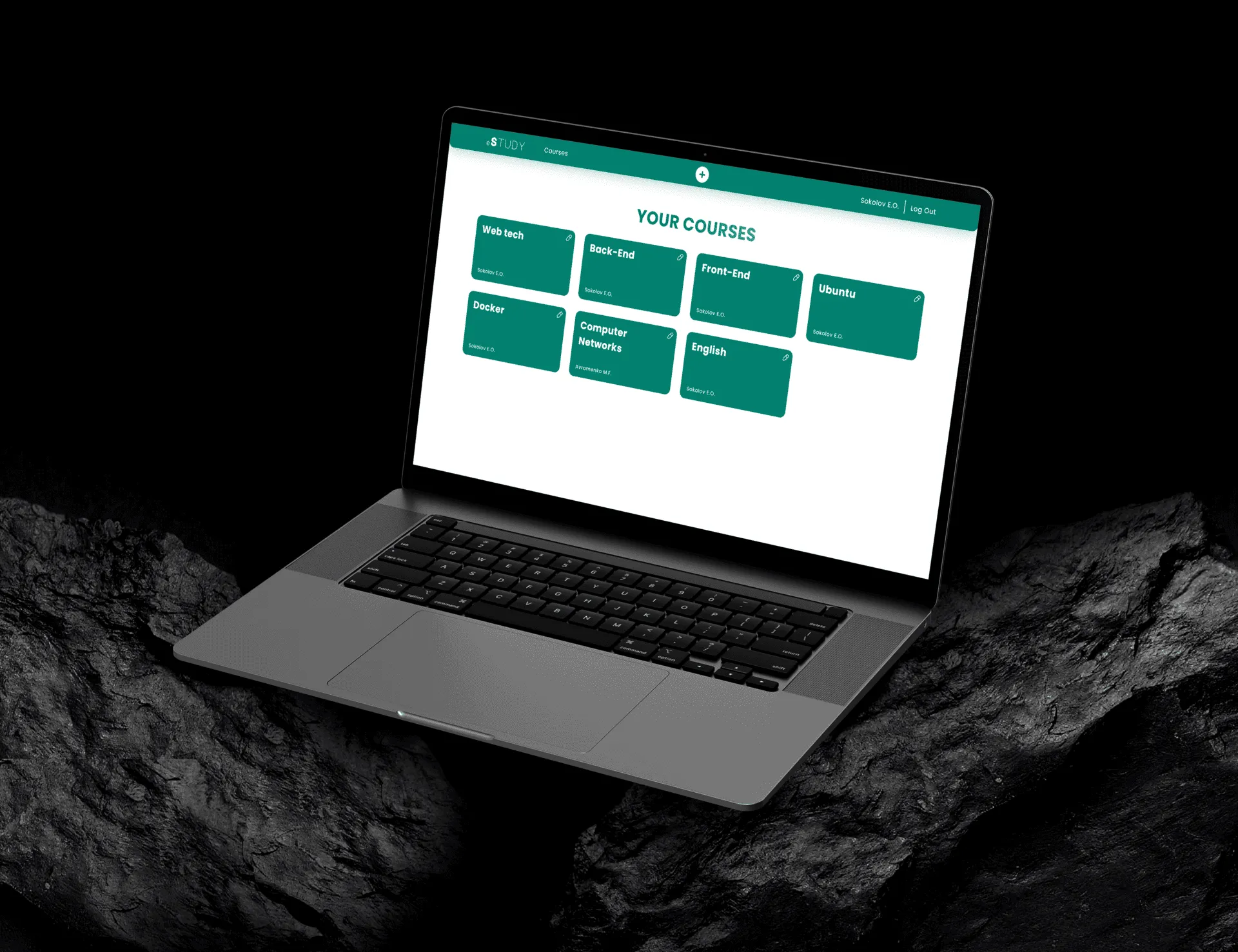 eStudy course management dashboard with assignments, participants, and learning content